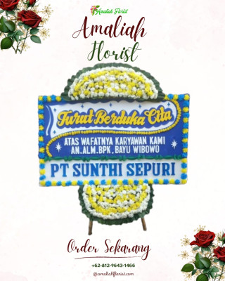 Papan Bunga Duka di Leihitu Barat